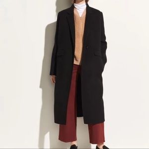Vince Long Brushed-Wool Coat